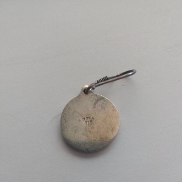 Silver Teacher Apple Drop Earrings Vintage Antique jewelry woman wife lady girls - Picture 8 of 10